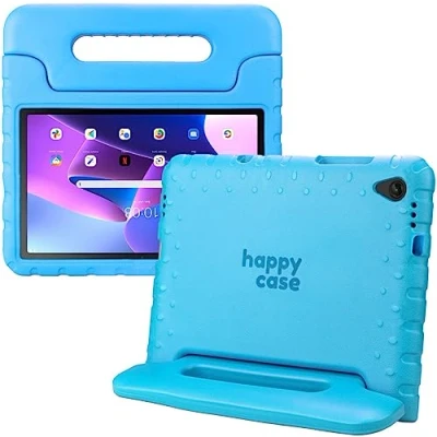 Abbildung von HappyCase Kinder Tablet Hülle Geeignet für Lenovo Tab M10 Plus/FHD Plus Kinderfreundliche Schutzhülle Kinderhülle mit Griff und Ständer Blau