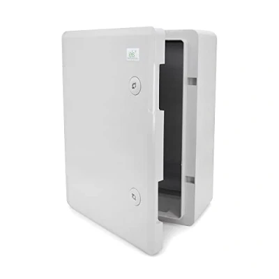 Abbildung von ELS Elektrotechnika Schaltschrank Industriegehäuse IP65 verzinkter Montageplatte Verriegelung Tür mit umlaufender Dichtung Wandgehäuse Gehäuse Leergehäuse ABS Kunststoff leer Schrank 320x420x180