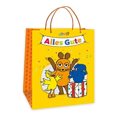 Abbildung von Trötsch Die Maus Alles Gute Geschenktasche groß 3D: Tragetasche Papiertüte Geschenktüte Henkeltasche