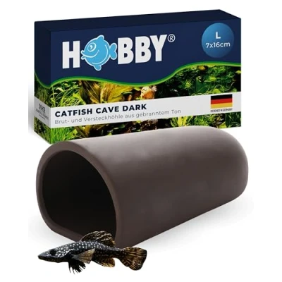 Abbildung von HOBBY Aquariendeko Catfish Cave L, 9x16 cm, dark
