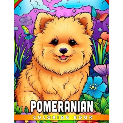 Abbildung von Pomeranian Coloring Book: Adorable Spitz Breeds Illustrations For Kids Teens Adults To Relieve Stress And Relax