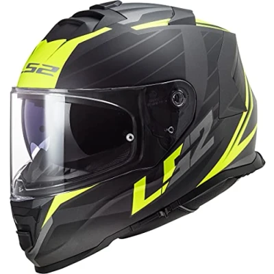 Abbildung von LS2, Integraler Motorradhelm STORM II NERVE Matt Black H V Yellow, M
