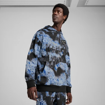 Abbildung von Puma BMW M Motorsport Colour Splash Hoodie Mit Allover Print Herren Other Pattern Black Größe: XXL