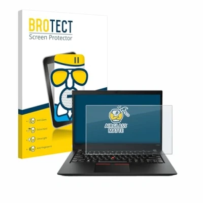 Abbildung von BROTECT Entspiegelungs Schutzglas für Lenovo ThinkPad T490s Schutzfolie Panzer Folie Glas Matt [Extrem Kratzfest 9H, Anti Reflex, Fingerprint]