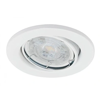 Abbildung von BRILONER Einbauleuchten, 3er Set, Deckenlampen dimmbar, LED Modul schwenkbar, 3X GU10, 5,5 Watt, je 460 Lumen, 3.000 Kelvin, IP23, Weiß, 86x70mm (DxH), Einbautiefe 60mm, Einbaumaß 68mm (D)