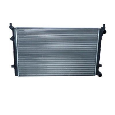 Abbildung von NRF 56153A Kühler, Motorkühlung Aluminium 650 406 34 Kühlrippen mechanisch gefügt VOLKSWAGEN: GOLF 5 Schrägheck, Touran I, 6, AUDI: A3 Schrägheck