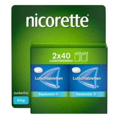 Abbildung von nicorette Lutschtablette freshmint 4 mg Nikotin 80 St