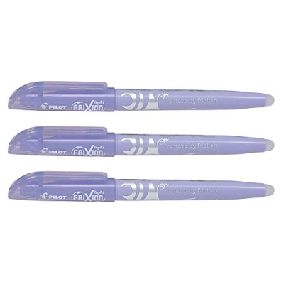 Abbildung von Pilot Frixion Light pastell 9er Set Textmarker mit Radierer weiß soft sortiert