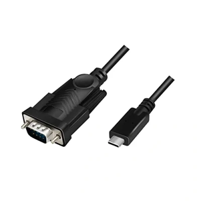 Abbildung von LogiLink AU0051A USB 2.0 (Typ C) auf Seriell (RS232) Adapterkabel für Windows (bis einschließlich Win11), Länge 1,2 m