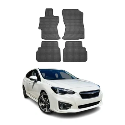 Abbildung von OMAC Gummi Fußmatten kompatibel mit Subaru Impreza 2016 2024 Automatten Schwarz 4tlg