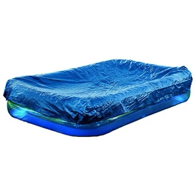 Abbildung von Happy People Pool Abdeckplane Poolabdeckung 79280, 200 x 160 cm, mit Gummizug, für Jumbo Planschbecken / Swimmingpool, Blau