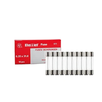 Abbildung von 10er Päckchen Sicherungen 0,63A flink 6,3x32mm