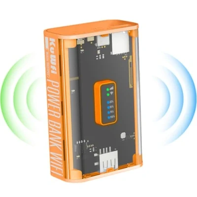Abbildung von KuWFi 4g Power Bank WiFi Router, Entriegelte 150Mbps Auto Tragbarer Mobiler Eingebaut in 5200 mAh Reise Router Pocket LTE Mobile Hotspot Unterstützung 10 Geräte für RV, Camping