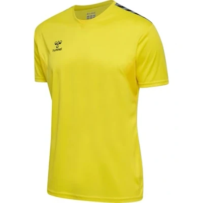 Abbildung von Hummel Authentic PL S Tshirt print, Herren, Größe: XXL, Blazing yellow