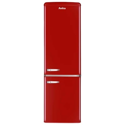 Abbildung von Amica KGCR 387 100 R Retro Kühl /Gefrierkombination / Chili Red (Rot) 181cm (H) x 55cm (B) 62cm (T) Design Kühlschrank mit Gefrierfach