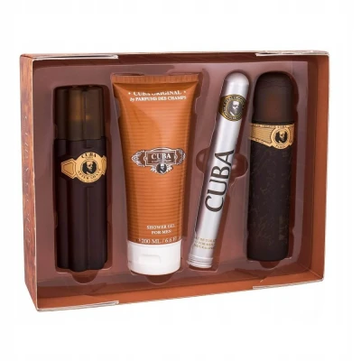 Abbildung von Cuba Gold For Men 4 Pc Gift Set 3.3oz EDT Spray, 1.17oz After Shave, 6.7oz Shower Gel