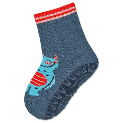 Abbildung von Sterntaler Baby Jungen Fliesen Socken FLI AIR Yeti Strümpfe meliert Rutsch mit Motiv und Vollplüsch tintenblau, 18