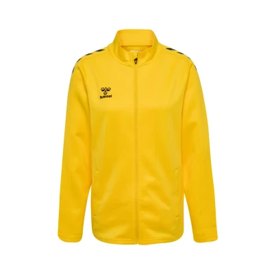 Abbildung von hummel hmlCORE XK Poly Zip Sweat Woman, Sports Yellow, 2XL