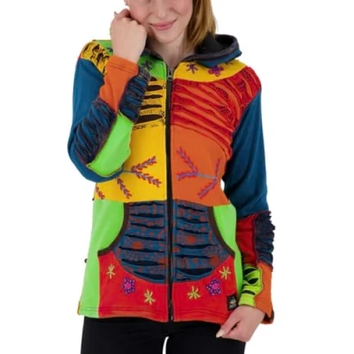 Abbildung von DEPROC Active Fleecejacke Patchwork Multicolor NUNAVUT II NEW FLOWER POWER