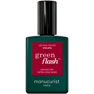 Abbildung von MANUCURIST Semi Permanenter Green Flash™ Nagellack Rosa lila Gelnagellack 12 Free Lack, 55% bio basiert Professionelle Maniküre 15 ml (VIOLETA)