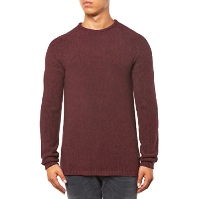 Abbildung von SELECTED HOMME Herren Regular Fit Pullover Shnvincebubble Crew Neck Noos, S, Rot (Bordeaux Detail:Bordeaux Melange)