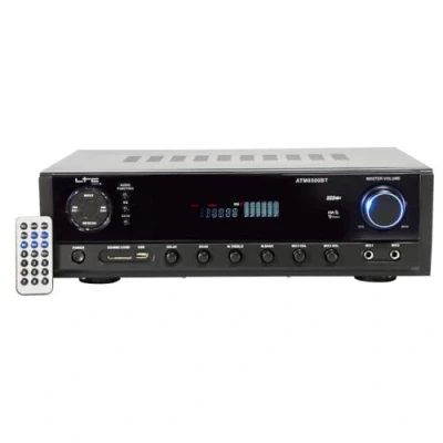 Abbildung von LTC ATM6500BT HI FI STEREO VERSTÄRKER 2x50W MIT BLUETOOTH &amp; KARAOKE SURROUND SOUND TV EVENT MUSIK BESCHALLUNGSANLAGE