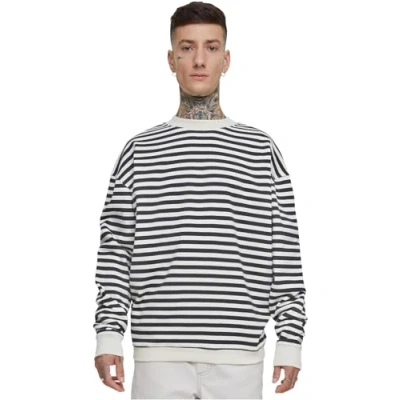 Abbildung von Urban Classics Striped Crewneck Sweatshirt, Herren, Größe: Medium, Whitesand black
