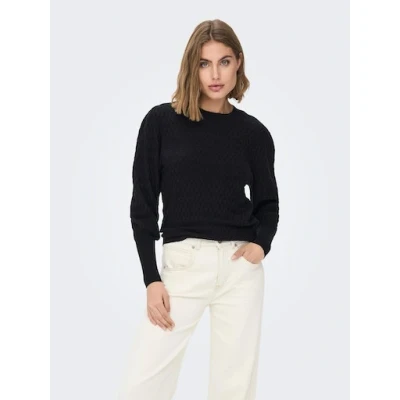 Abbildung von ONLY Onlfaye LIFE Strickpullover, Damen, Größe: Large, Black
