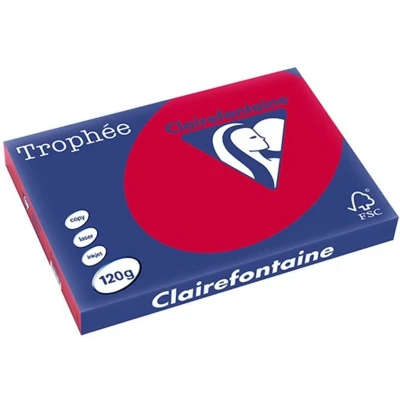 Abbildung von 5 x Clairefontaine Kopierpapier Trophee A3 120g/qm VE=250 Blatt kirsch