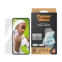 Abbildung von Samsung Galaxy S24 Plus Schutzfolie PanzerGlass Matrix Recycled Ultra Wide Fit Anti Bacterial Screenprotector incl. applicator ﻿Ultra