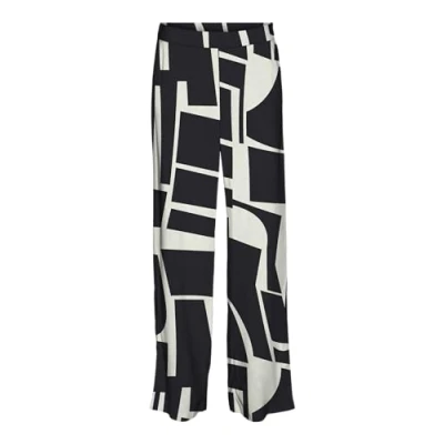 Abbildung von VERO MODA Damen Vmeasy Joy Hw Wide Pants WVN Ga Stoffhose, Schwarz, X Small