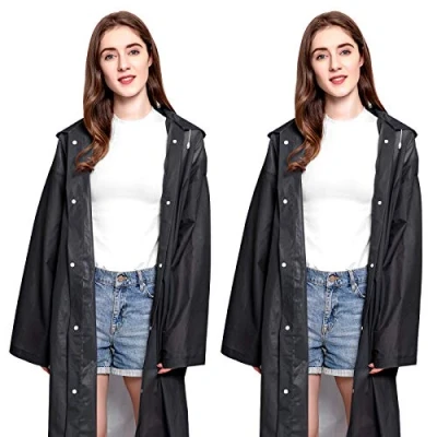 Abbildung von Mitening 2 Stück Regenponcho Herren Damen Wasserdicht, Regencape Festival Regenjacke Regenmantel Poncho Fahrrad Regenbekleidung Regenschutz Regen Zubehör für Wandern Radfahren Reisen Camping