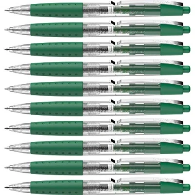 Abbildung von Schneider 101004 Gelion Plus Gelschreiber (wechselbare Mine, Strichstärke F, ultra schnelltrocknend) 10er Packung grün