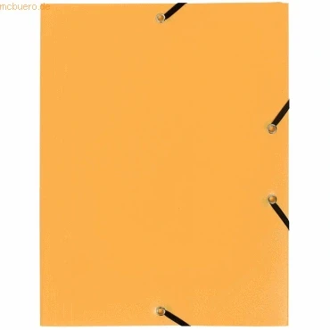 Abbildung von Exacompta 55909E Sammelmappe (3 Klappen, Gummizug, PP, blickdicht, A4) 1 Stück Orange