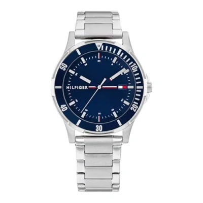 Abbildung von Tommy Hilfiger BOYS Watch Uhr silvercoloured/blue für Kinder, Größe: One Size, Silver coloured/blue