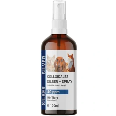 Abbildung von BMUT 1x 100ml Kolloidales Silberspray für Haustiere Hund, Katze, Pferd Wundspray Gegen Juckreiz Milben 40 ppm