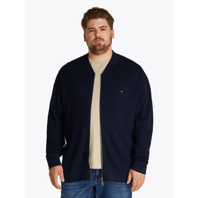 Abbildung von Tommy Hilfiger Racking Structure Baseball Strickjacke, Herren, Größe: 4XL, Desert sky