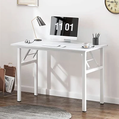 Abbildung von SogesHome Klapptisch Computertisch 100 x 60 75 cm PC Schreibtisch Büroarbeitsplatz für Home Office Verwendung Schreibtisch, Esstisch Konferenztisch, Weiss,AC5DW SH