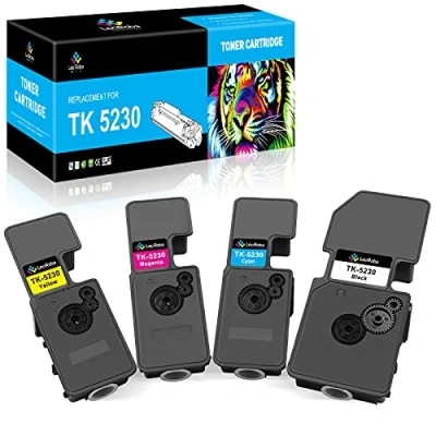 Abbildung von LeciRoba TK 5230 für Kyocera TK5230 5220 Toner Ecosys P5021cdw P5021cdn, M5521cdw M5521cdn Printers (4 Pack,1Schwarz/1Cyan/1Magenta/1Gelb)