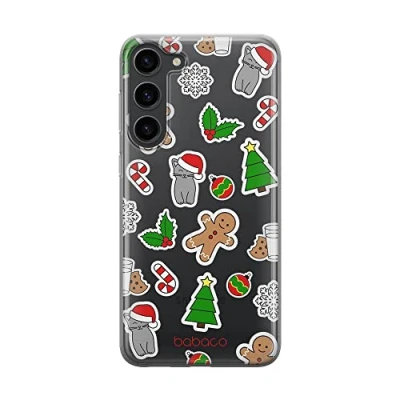 Abbildung von Babaco ERT Group Handyhülle für Samsung S23 Original und offiziell Lizenziertes Muster Winter 006 optimal an die Form des Handy angepasst, teilweise transparent