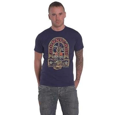 Abbildung von Johnny Cash T Shirt Sunday Morning Nue offiziell Unisex Denim Blau M