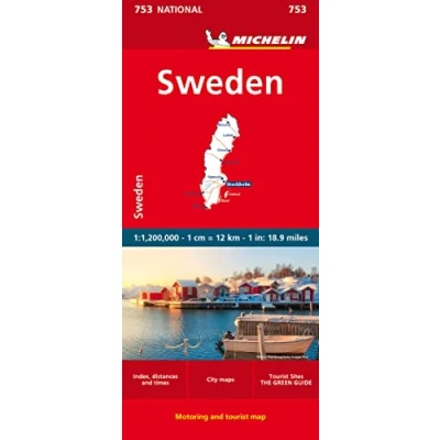 Abbildung von Michelin Schweden: Straßen und Tourismuskarte 1:1 200 000 (MICHELIN Nationalkarten)