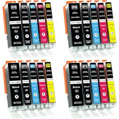 Abbildung von Supply Guy 20 XL Druckerpatronen kompatibel mit Canon PGI 570 CLI 571 für Pixma MG5750 MG5751 MG5752 MG5753 MG6800 MG6850 MG6851 MG6852 MG6853 TS5000 TS5050 TS5051 TS5053 TS5055 TS6050 TS6051 TS6052