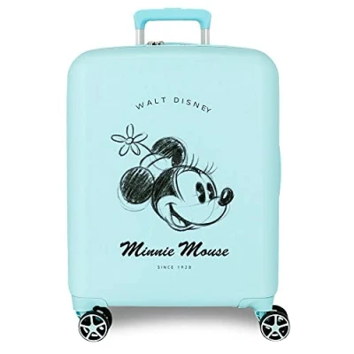 Abbildung von Disney Minnie You are Magic Kabinenkoffer, Blau, 40 x 55 20 cm, starres ABS, integriertes TSA Schloss, 38,4 l, 2,82 kg, 4 Doppelrollen, Handgepäck