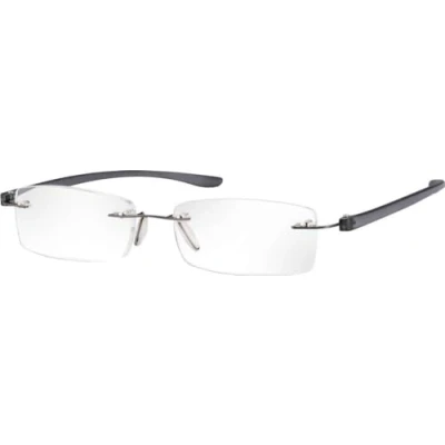 Abbildung von Eschenbach 2913 210, Kunststoff, Unisex, Rechteck, Randlos, Anthrazit