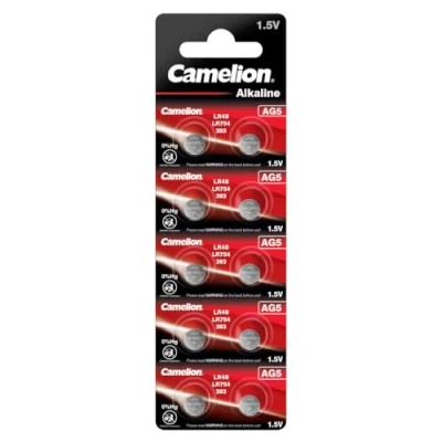 Abbildung von Alkaline Knopfzelle CAMELION AG5/LR48/LR754/393