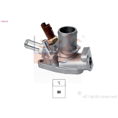 Abbildung von EPS 1.880.758 Kühlwasserthermostat 80 Made in Italy OE Equivalent mit Dichtung FIAT: BRAVO 2, Punto Evo Schrägheck, III Schrägheck