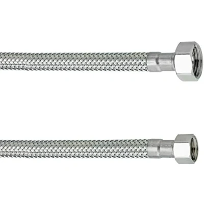 Abbildung von Cornat Flexibler Verbindungsschlauch 1000 mm Länge 3/8 Zoll IG, IG Hochwertige Edelstahl Umflechtung / Anschlussschlauch für Wasserhahn Armaturenschlauch Flexschlauch T3173211270