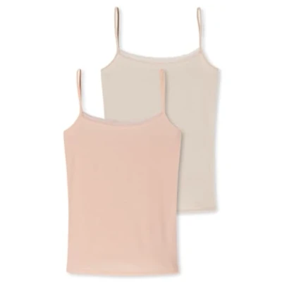 Abbildung von Schiesser 2PACK Unterhemd/shirt, Damen, Größe: 44, Sand pfirsich