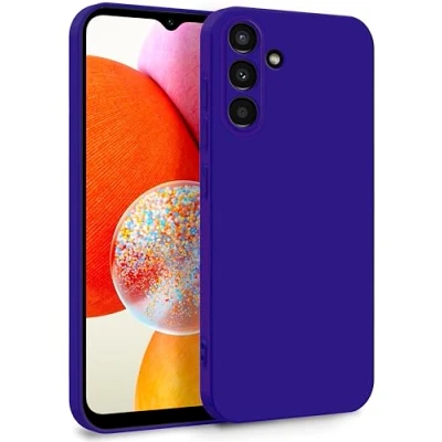 Abbildung von MyGadget Hülle für Samsung Galaxy A14 5G Zweilagige Handyhülle mit Kameraschutz Cover Innenfutter &amp; Silikon außen Dunkel Lila